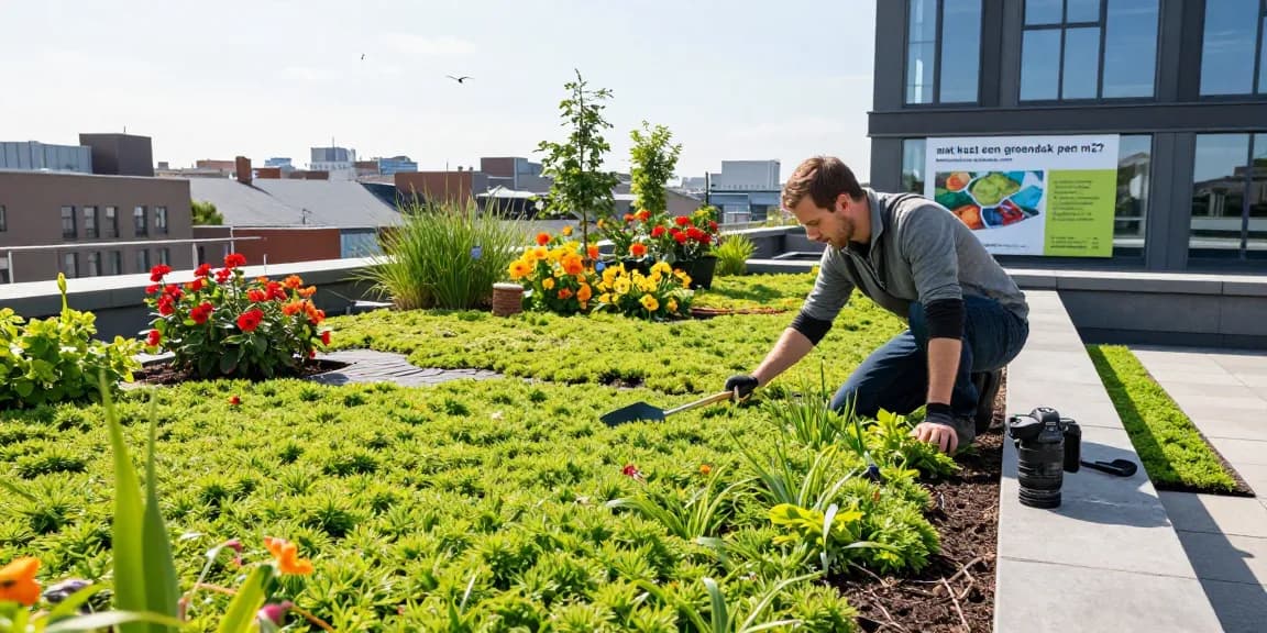 Verkenning van de kosten van een sedumdak, met weelderige planten en stedelijke duurzaamheid voor wat kost een groendak per m2.