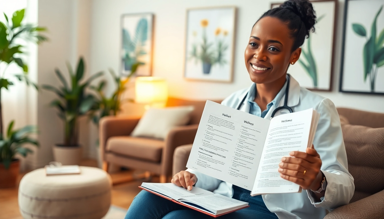 Mental health tips shared by a therapist in a welcoming office, promoting tranquility and support for emotional well-being.