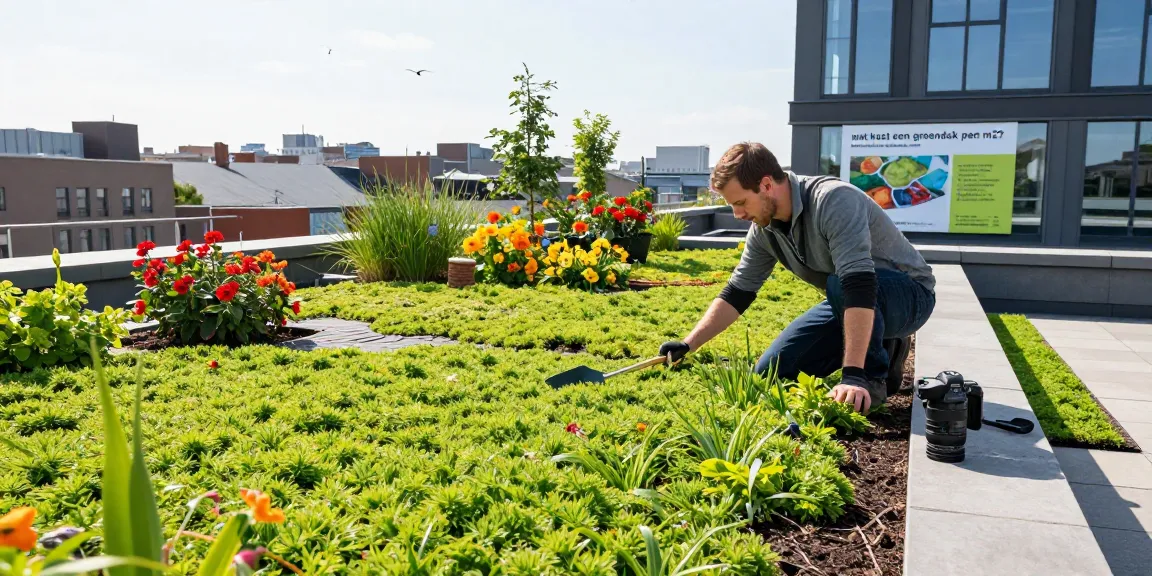Verkenning van de kosten van een sedumdak, met weelderige planten en stedelijke duurzaamheid voor wat kost een groendak per m2.