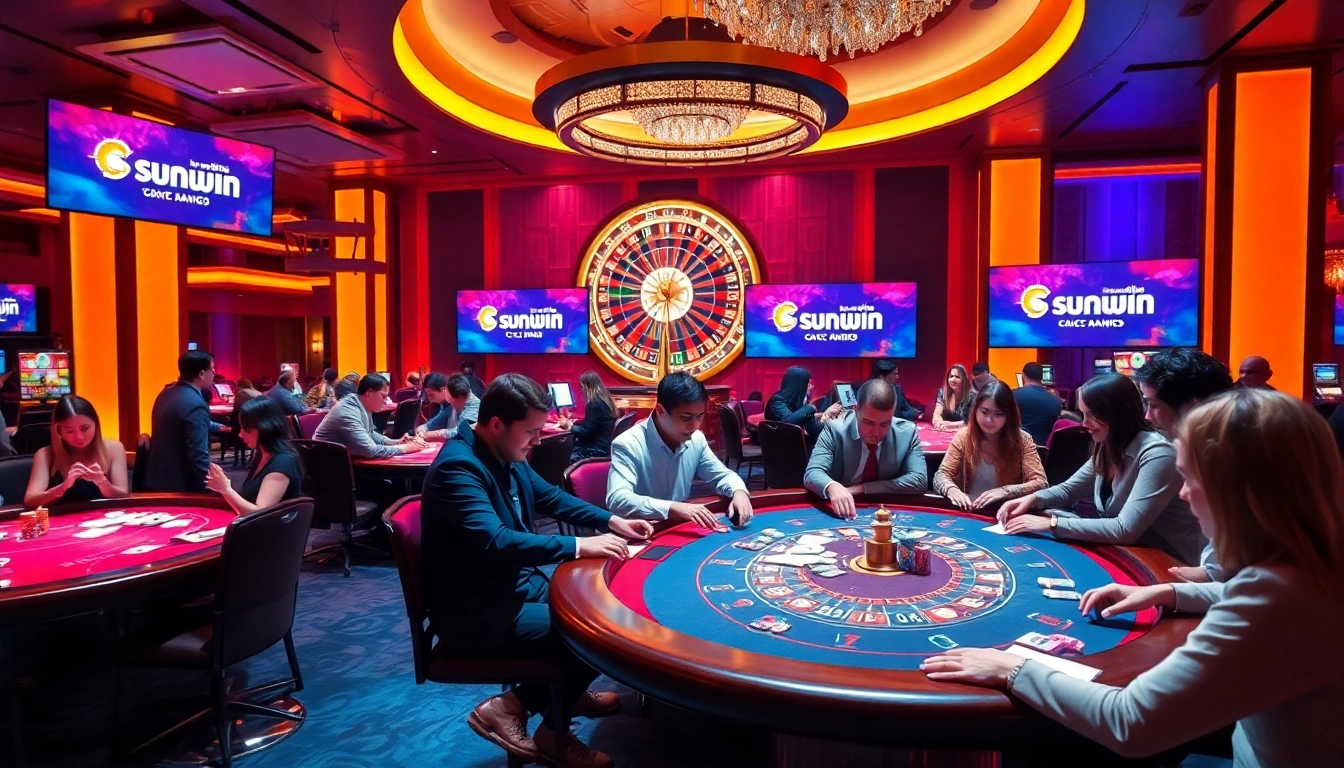 Experience thrilling gameplay at sunwin with vibrant casino tables and dynamic poker action.
