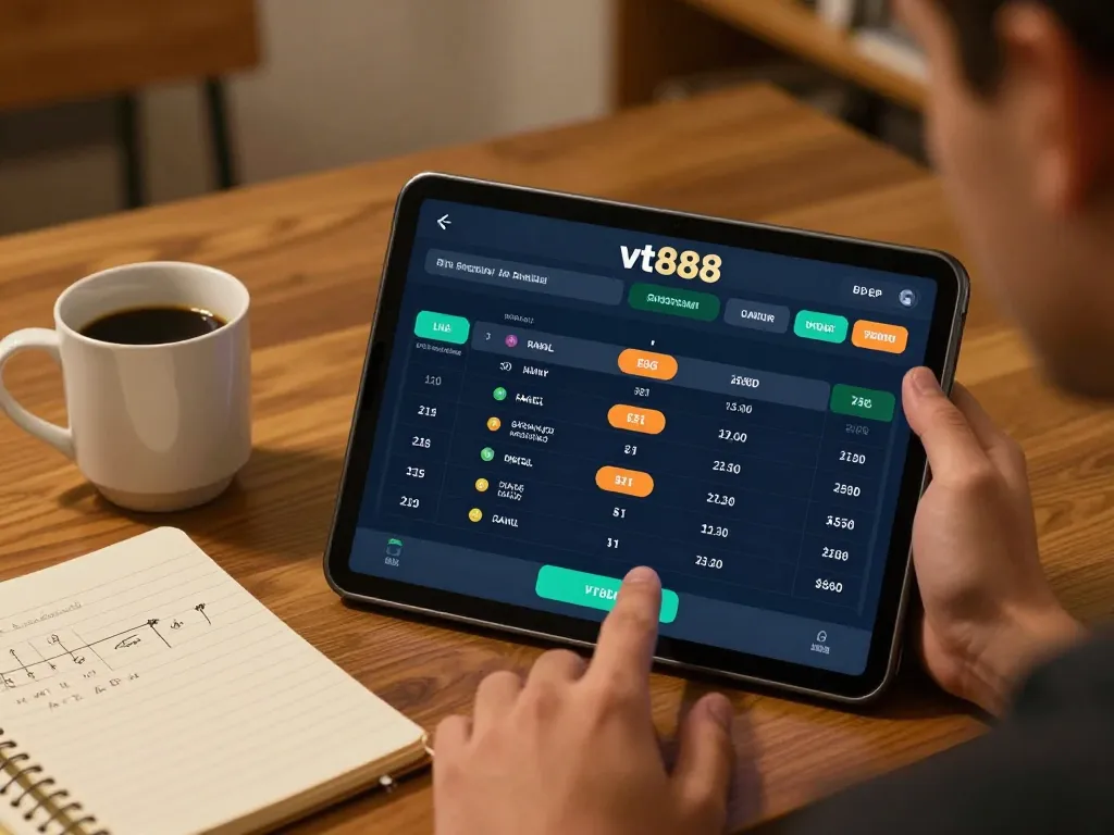 Engaging with the vt888 sports betting app while enjoying a relaxed home environment.