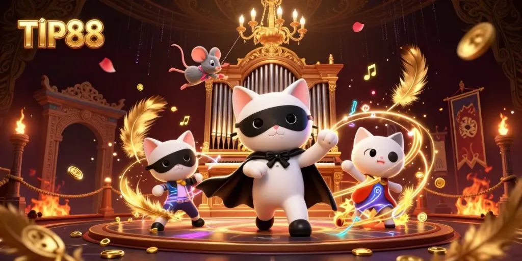 Experience the thrilling atmosphere of TIP88 casino gameplay with enchanting characters and vibrant visuals.