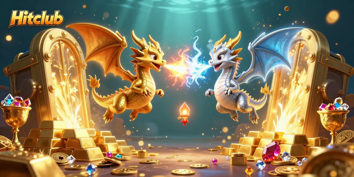 Hitclub showcases thrilling dragon adventure in a vibrant casino atmosphere filled with treasures.