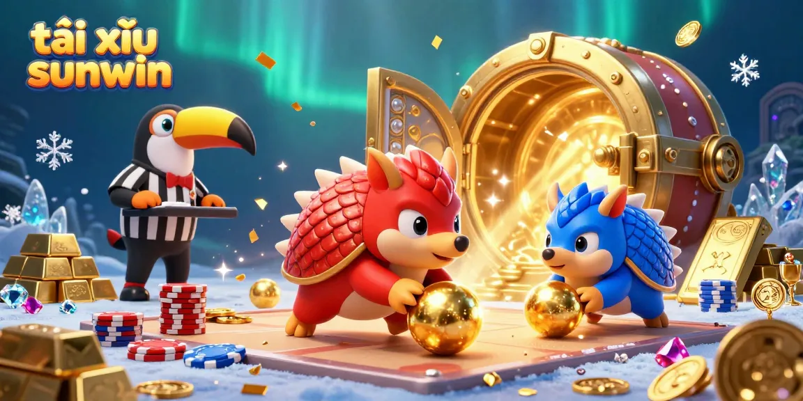 Experience tài xỉu sunwin with rival pangolins competing in a vibrant casino setting.