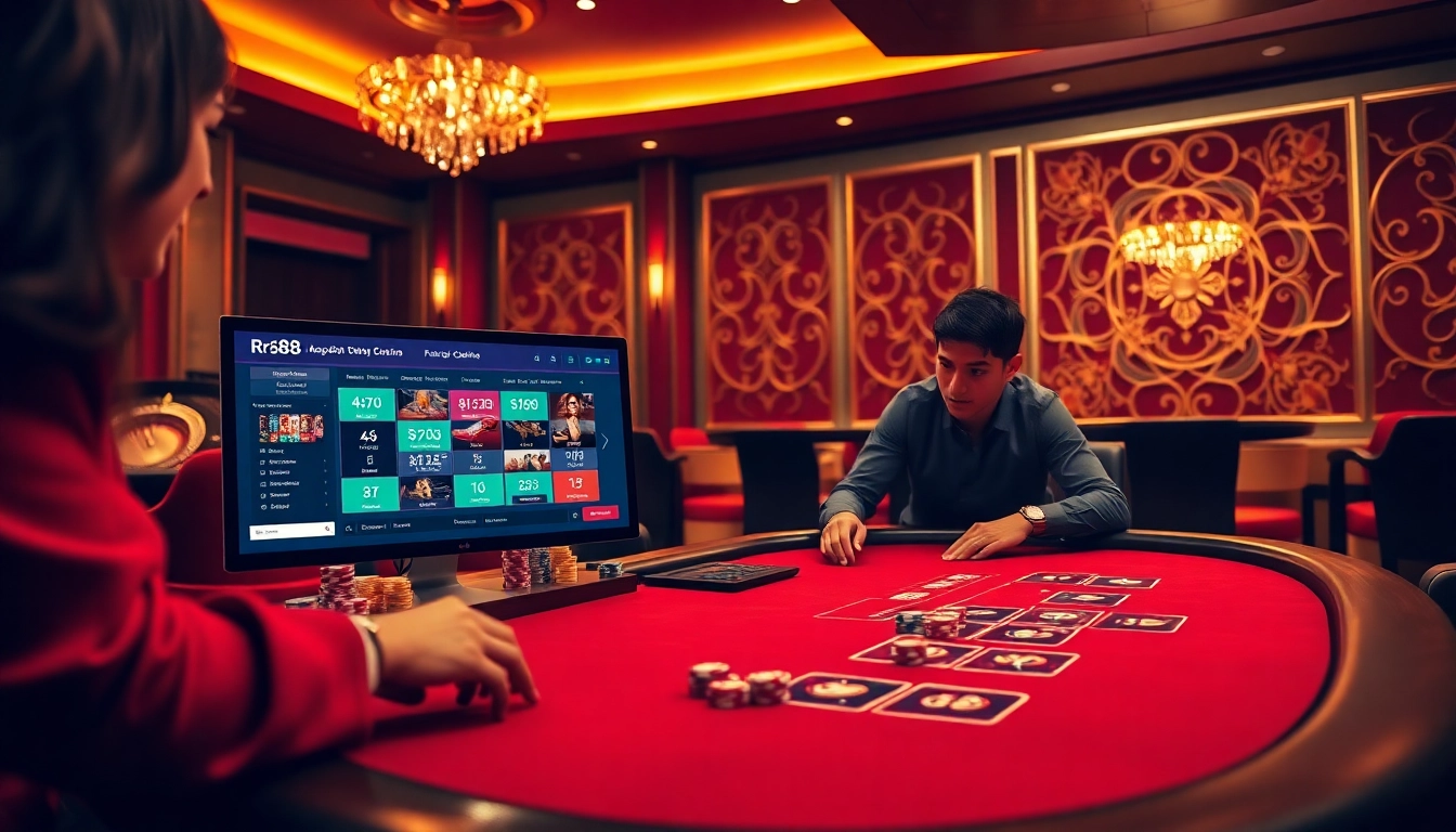Experience the thrill of rr88 trang chính with engaging online casino games and vibrant casino decor.