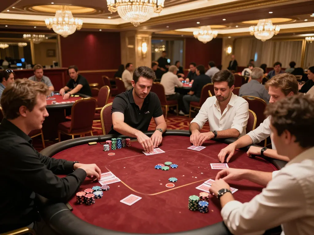 Watch players engage in thrilling poker strategies at cm88 casino, showcasing the excitement of card games.