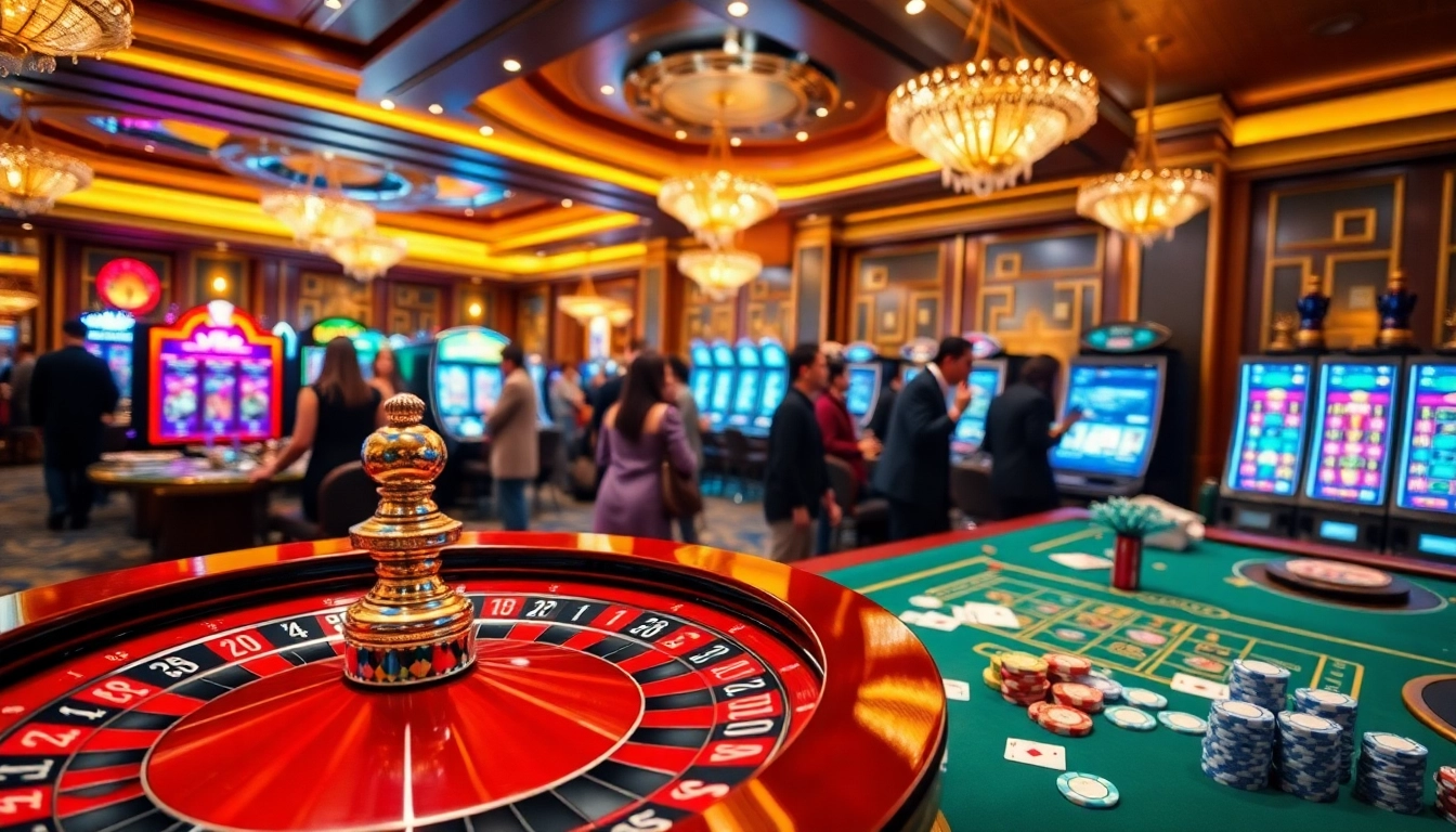 Exciting casino scene with vibrant games and luxury features for okwintv.global viewers.