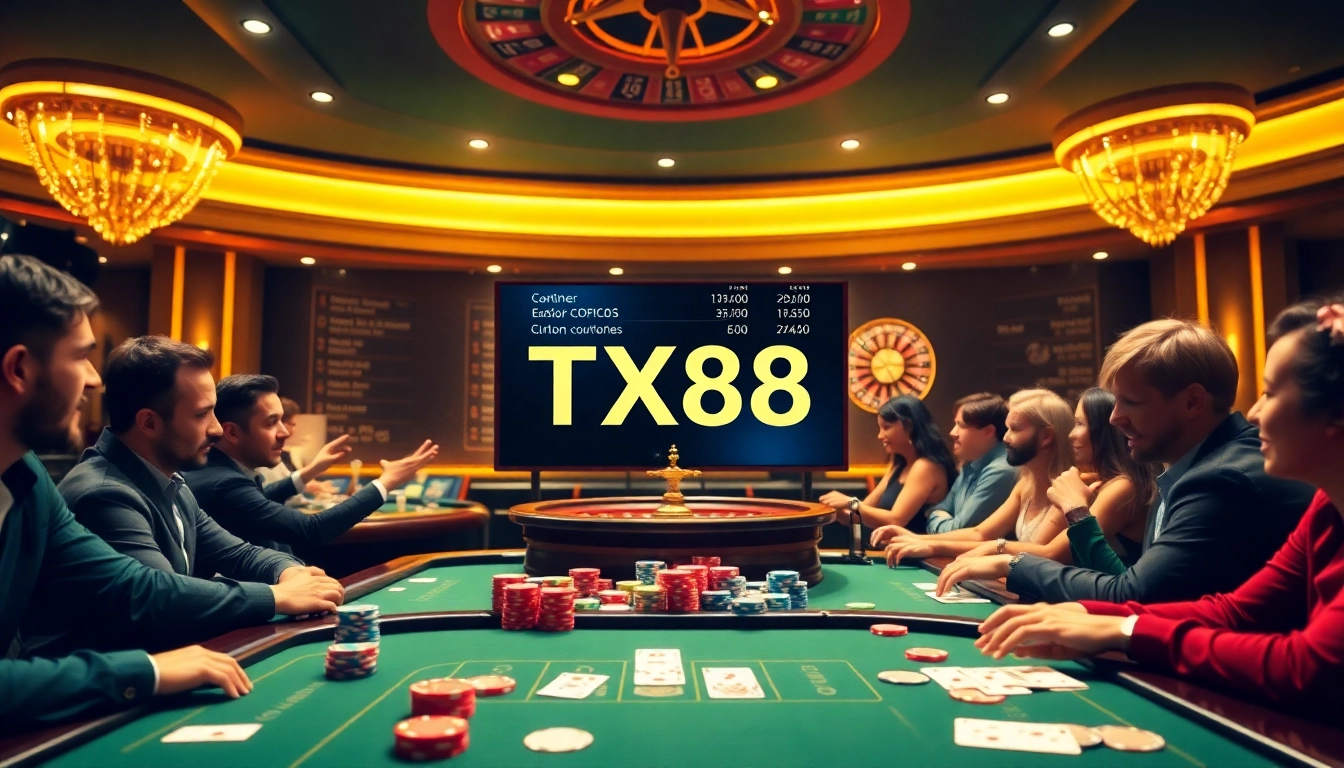 Experience the thrill of gambling at TX88 with vibrant poker tables and exciting gameplay.