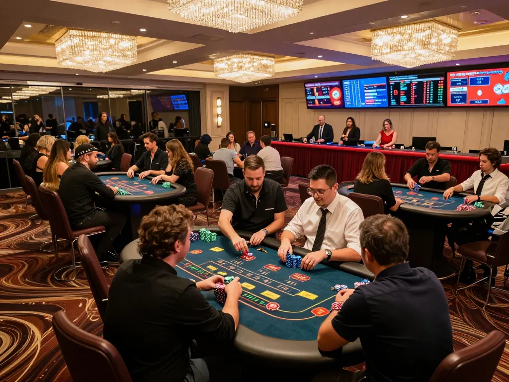 Experience the strategic excitement of gambling at MAX88 with blackjack action and glamorous casino atmosphere.