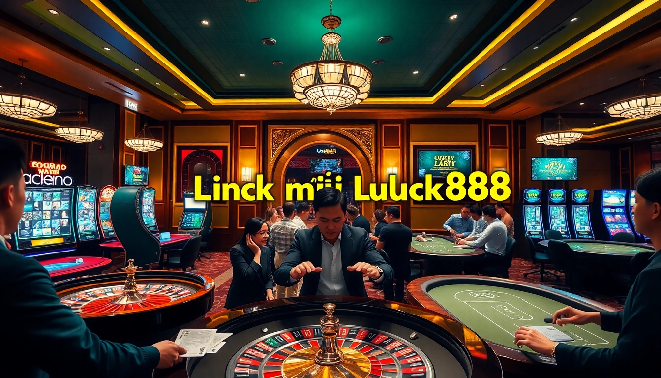 Experience the excitement of winning with "Link mới Lucky88" in a luxurious online casino setting.