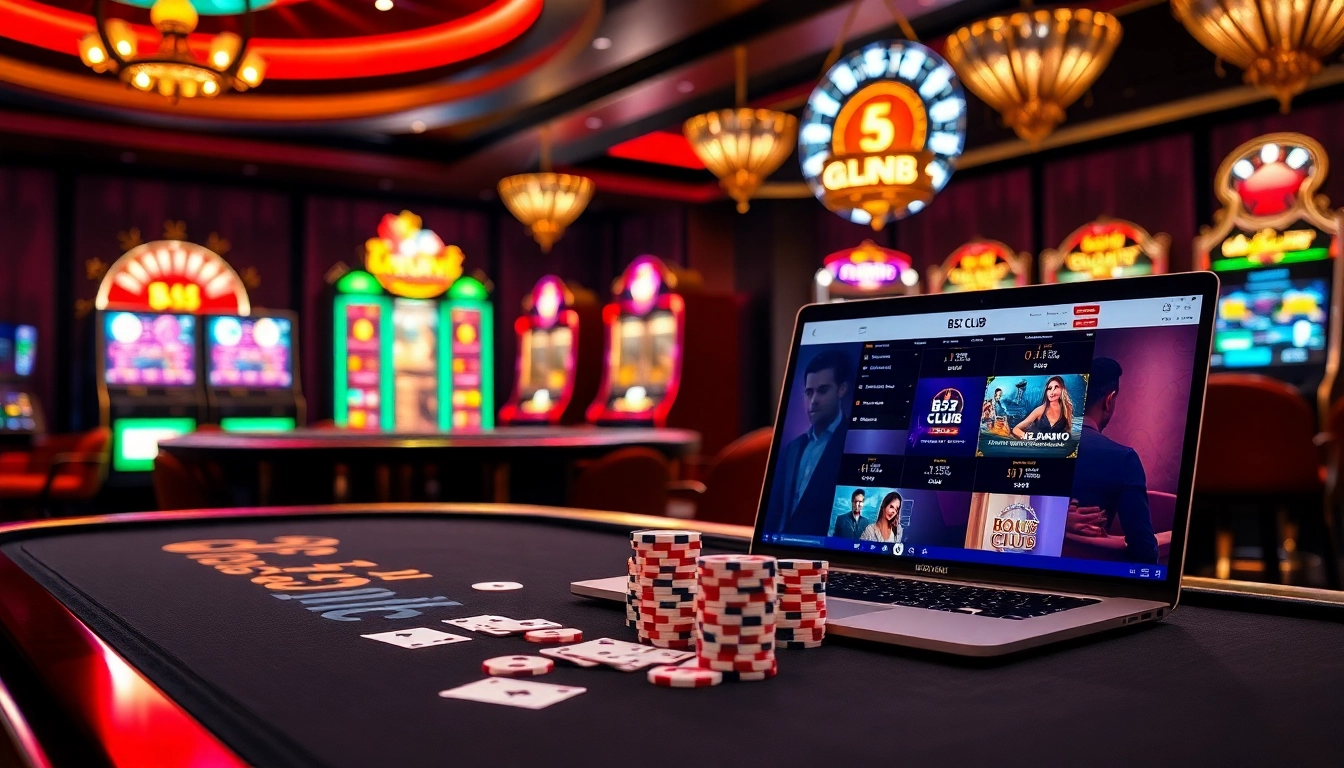 Experience thrilling gaming at B52 Club with vibrant casino tables and engaging online elements.