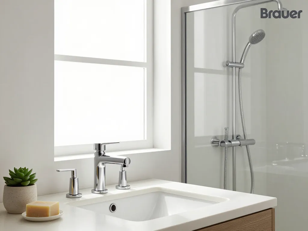 Stijlvolle Brauer kraan in een moderne badkamer met luxe afwerkingen.