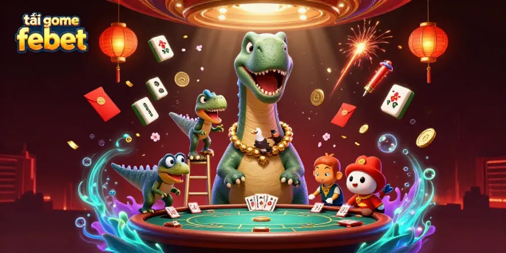 Experience excitement with the brontosaurus dealer at the epic poker scene while you tải game febet.