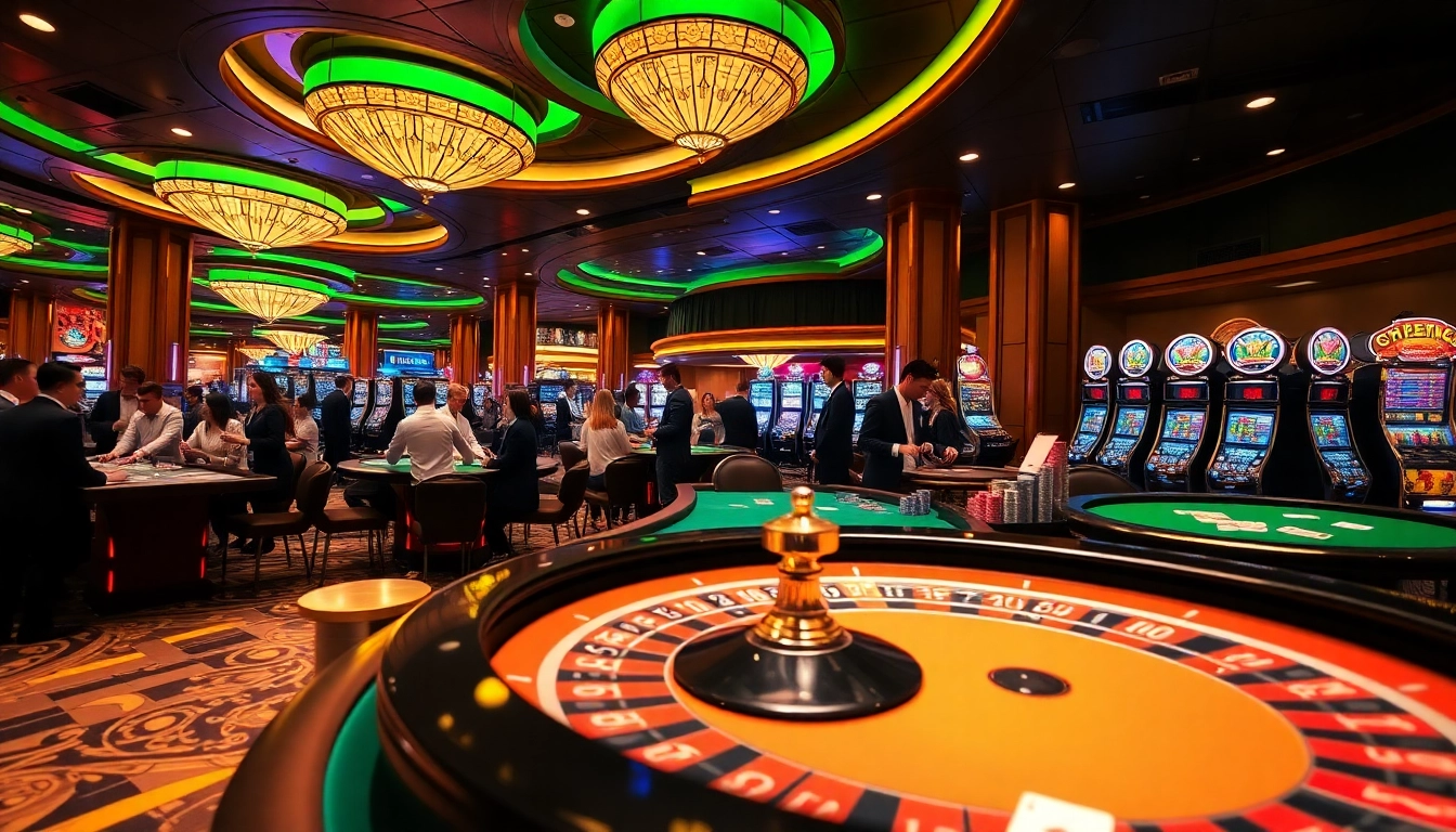Excited gamblers enjoying the U888 casino experience at vibrant gaming tables.