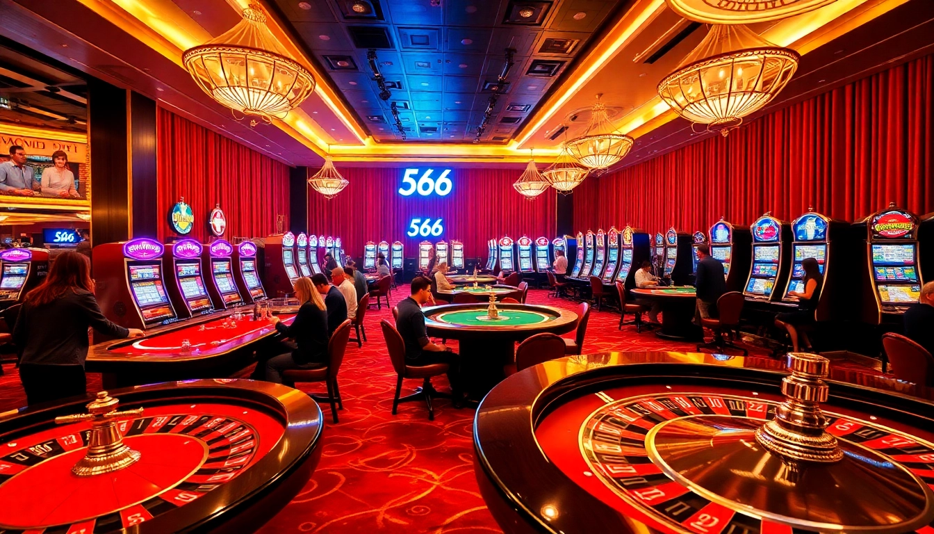 Experience thrilling gameplay at s666 with vibrant casino tables and slot machines.