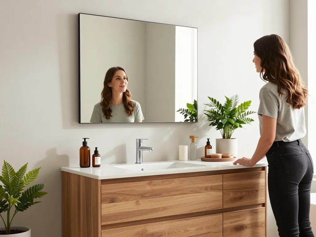 Stijlvolle houten badkamerkasten van Van Heck Badkamers die de elegantie van een modern badkamerinterieur verbeteren.