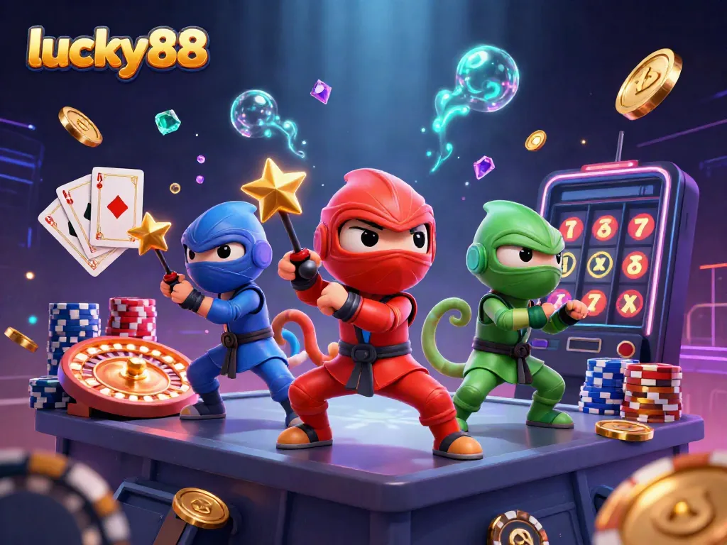 Immerse yourself in the lucky88 world with vibrant chameleons and dazzling casino elements!