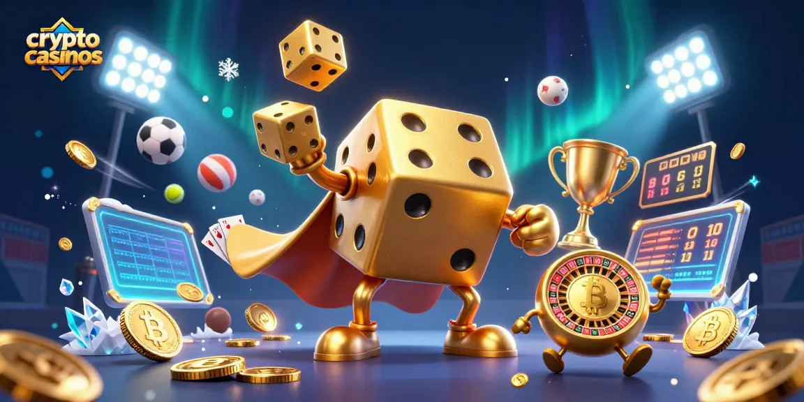 Experience thrilling crypto casinos with golden dice golems and blockchain elements in action.