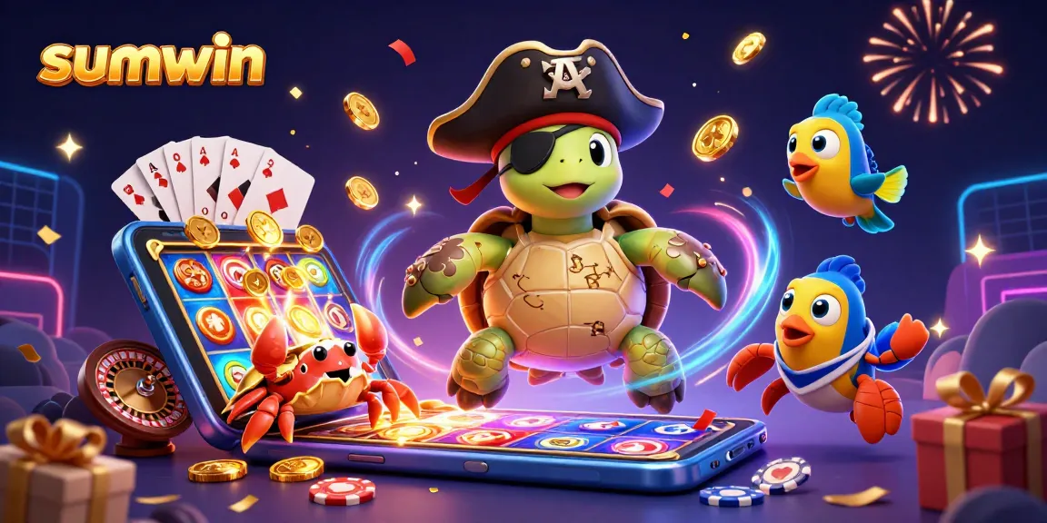 Enjoy thrilling slot games with sumwin featuring pirate characters amidst celebratory scenes.