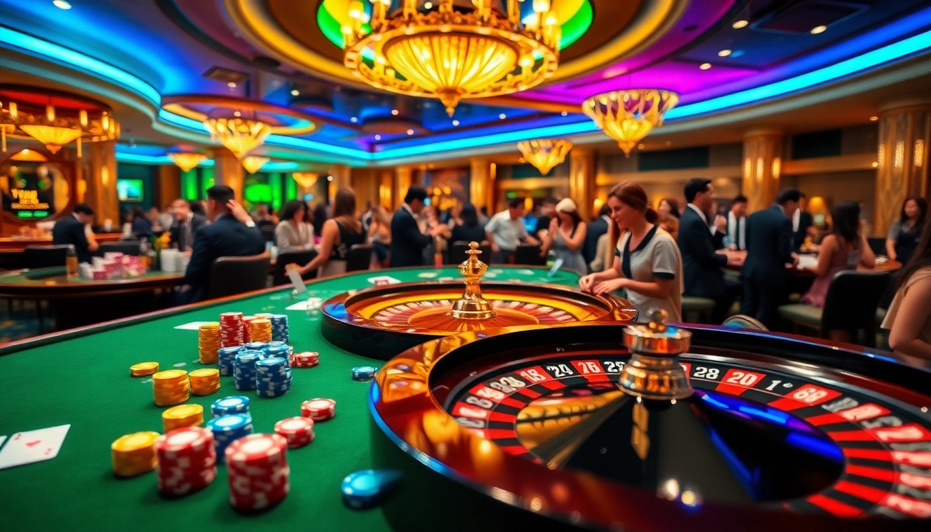 Experience the thrill of gaming at SKY88 with exciting table games and vibrant atmosphere.