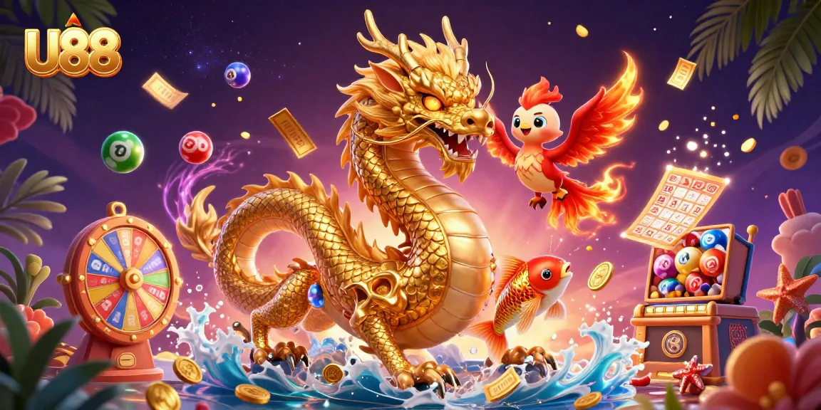 Experience thrilling gaming at U88 with vibrant characters and dynamic casino elements.