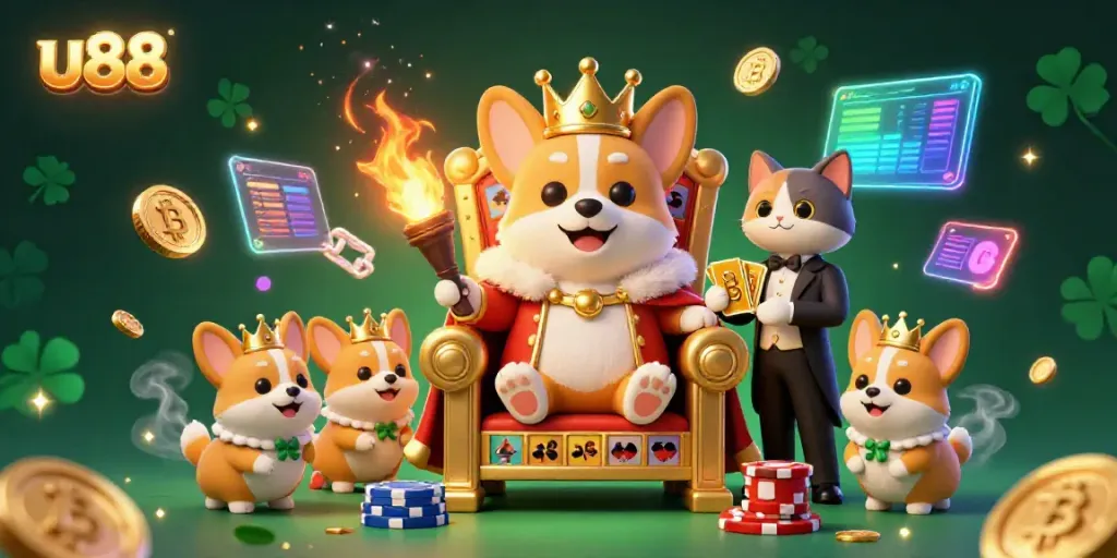 Experience the royal charm of u88, where luck reigns with vibrant slot reels and golden cards.