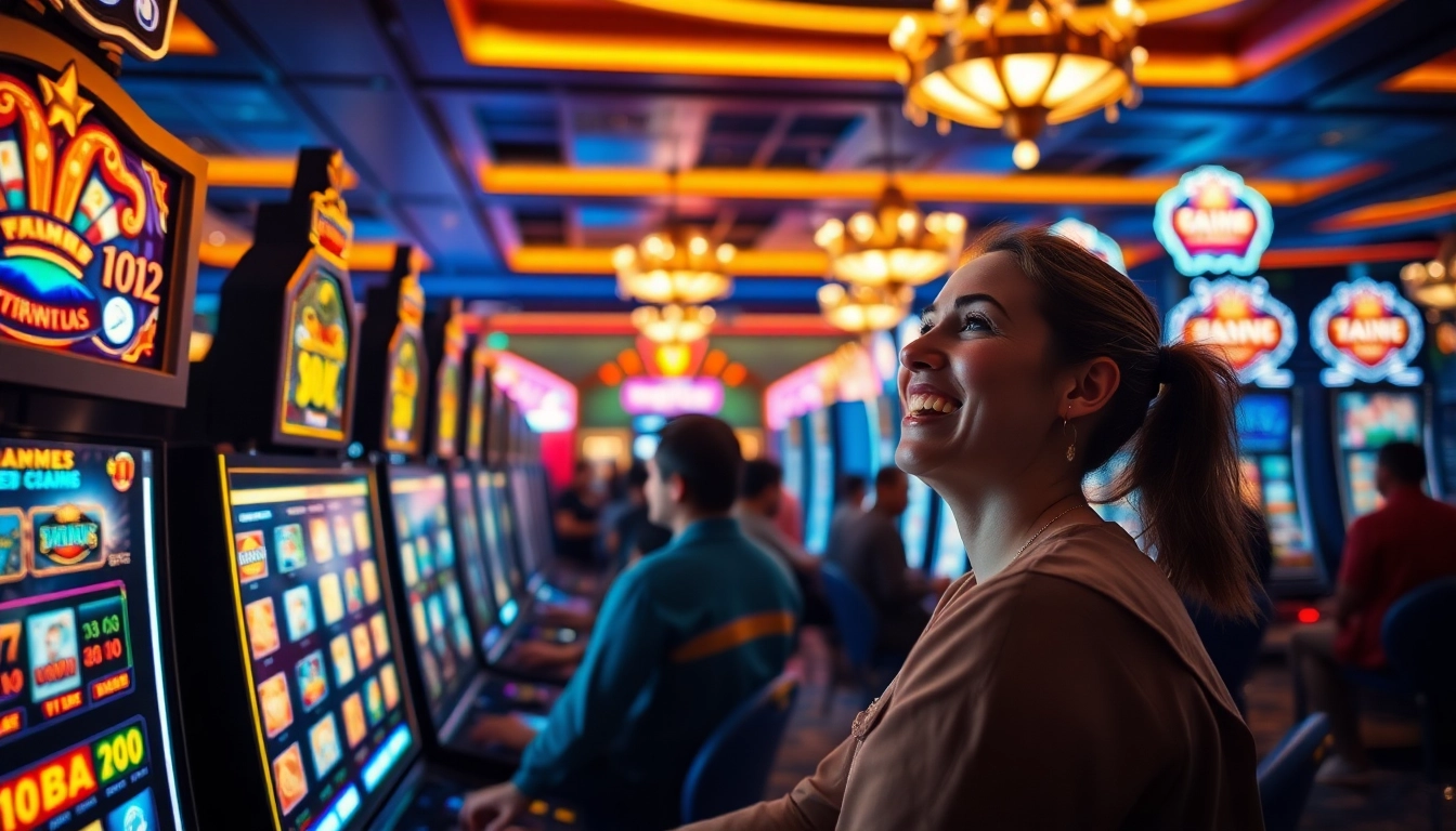 Experience the thrill of winning at WW888.io, featuring vibrant gaming environments and excited players.