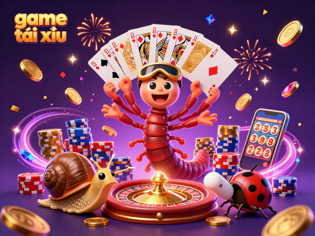 Engage in thrilling gameplay of game tài xỉu with cartoon dealers and dynamic casino elements.