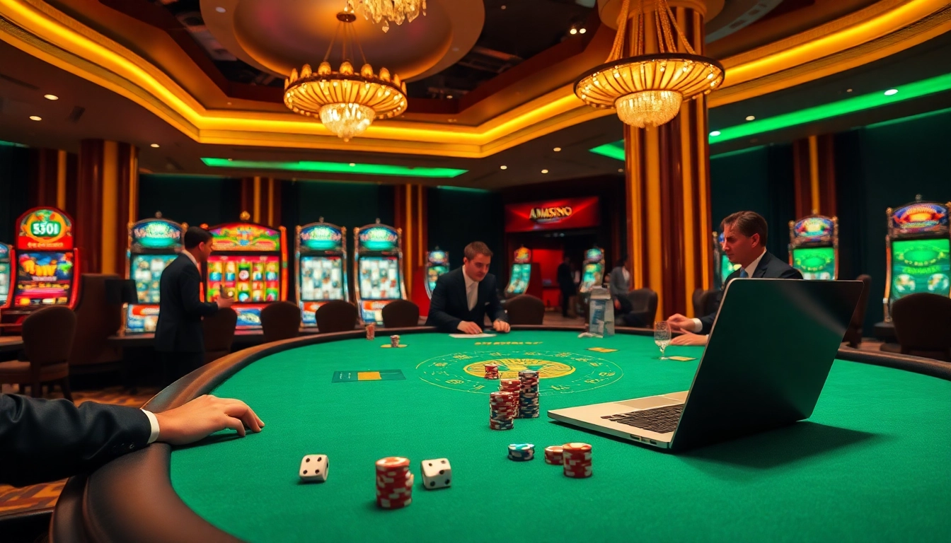 Experience luxury gambling at https://km881.com/ with immersive casino tables and vibrant slot machines.