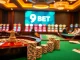Experience thrilling games and professional betting with 9 BET casino visuals.