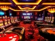 Experience the excitement of gambling at VAOBET with luxurious casino tables and vibrant slot machines.